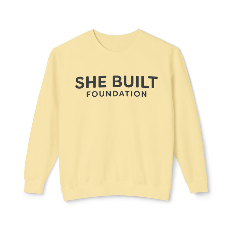 She Built Foundation Unisex Lightweight Crewneck Sweatshirt